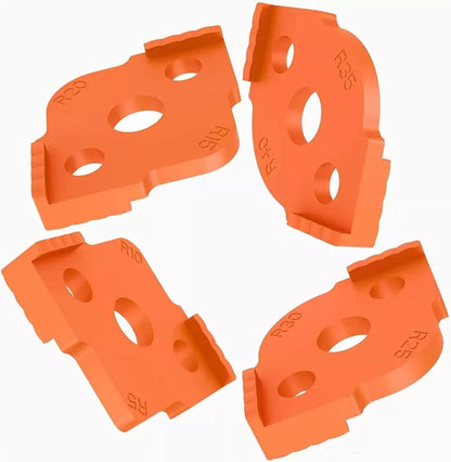 Multi-Sided Set of Corner Routing Radius Jig Router Templates | Sizes: R5 R10 R15 R20 R25 R30 R35 R40