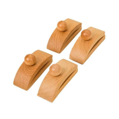 4pcs Wood Quilt Hanger Clamps, Decorative Tapestry Hanging Wall Clips