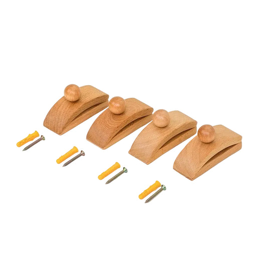 4pcs Wood Quilt Hanger Clamps, Decorative Tapestry Hanging Wall Clips