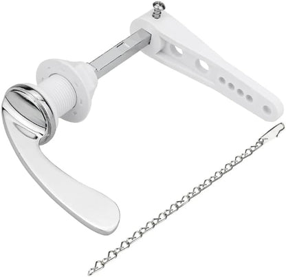 Universal Replacement Toilet Flush Handle Lever Arm Kit for Toilet WC Cistern Tank in Chrome Silver Metal