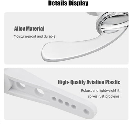 Universal Replacement Toilet Flush Handle Lever Arm Kit for Toilet WC Cistern Tank in Chrome Silver Metal