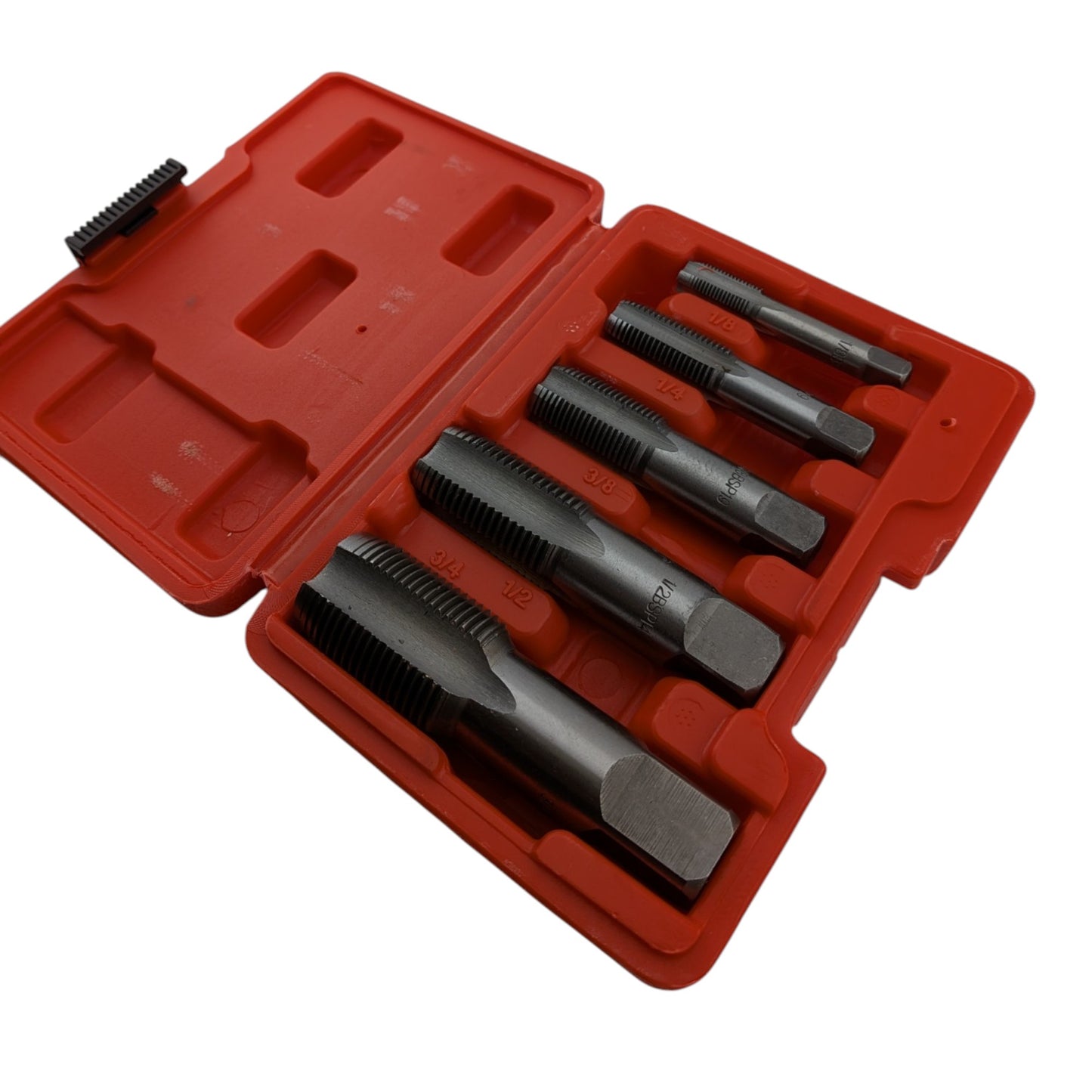 5 Piece BSP Pipe Tap Set, 1/8", 1/4", 3/8", 1/2"