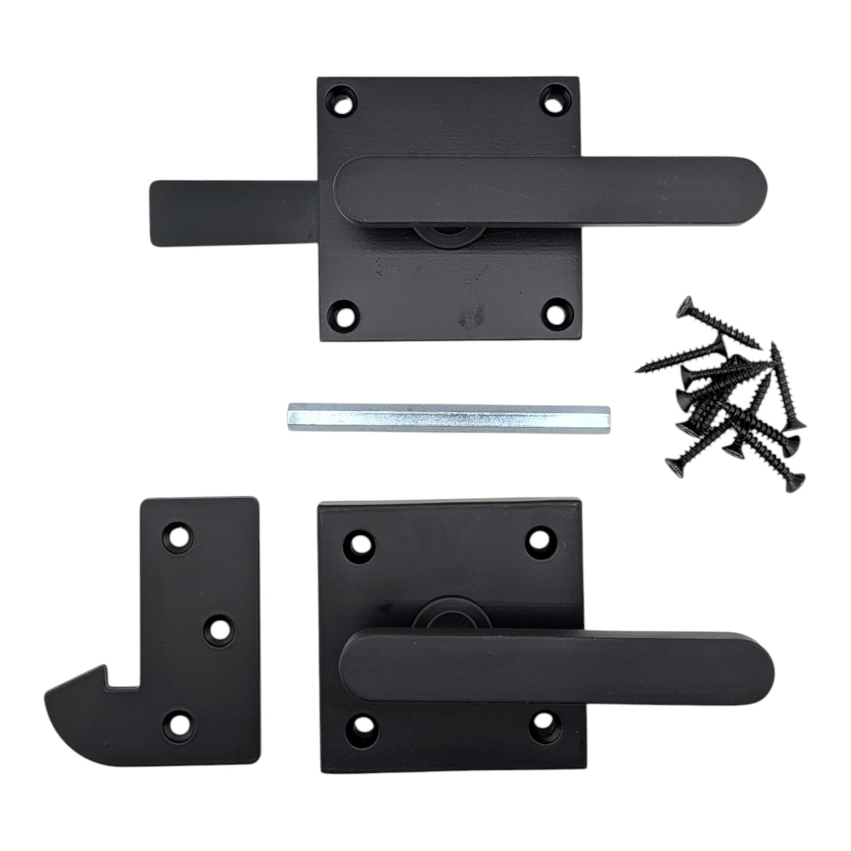 Double Side Auto Gate Latch, Heavy Duty Aluminium Garden Gate Latch for Wooden Gates