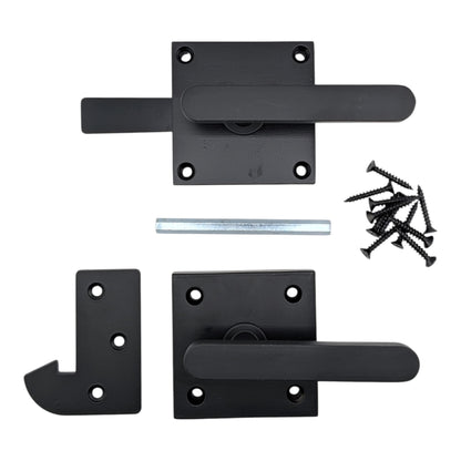 Double Side Auto Gate Latch, Heavy Duty Aluminium Garden Gate Latch for Wooden Gates