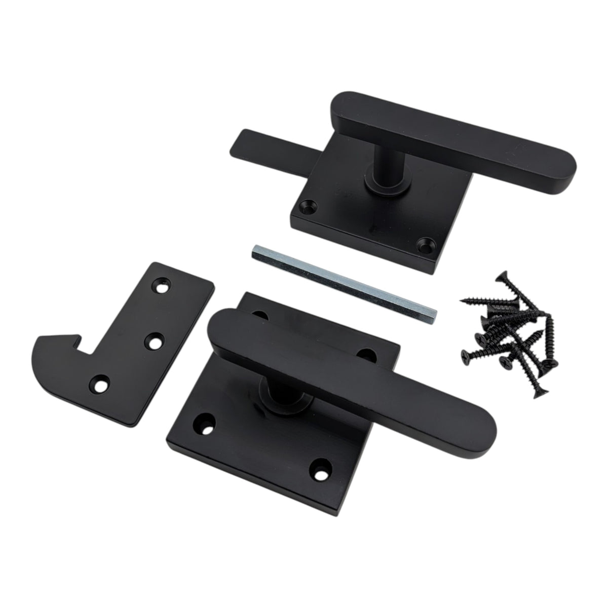 Double Side Auto Gate Latch, Heavy Duty Aluminium Garden Gate Latch for Wooden Gates