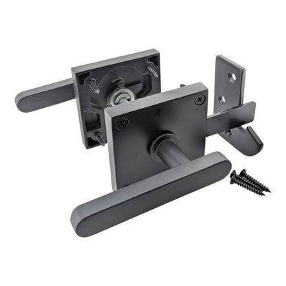 Double Side Auto Gate Latch, Heavy Duty Aluminium Garden Gate Latch for Wooden Gates