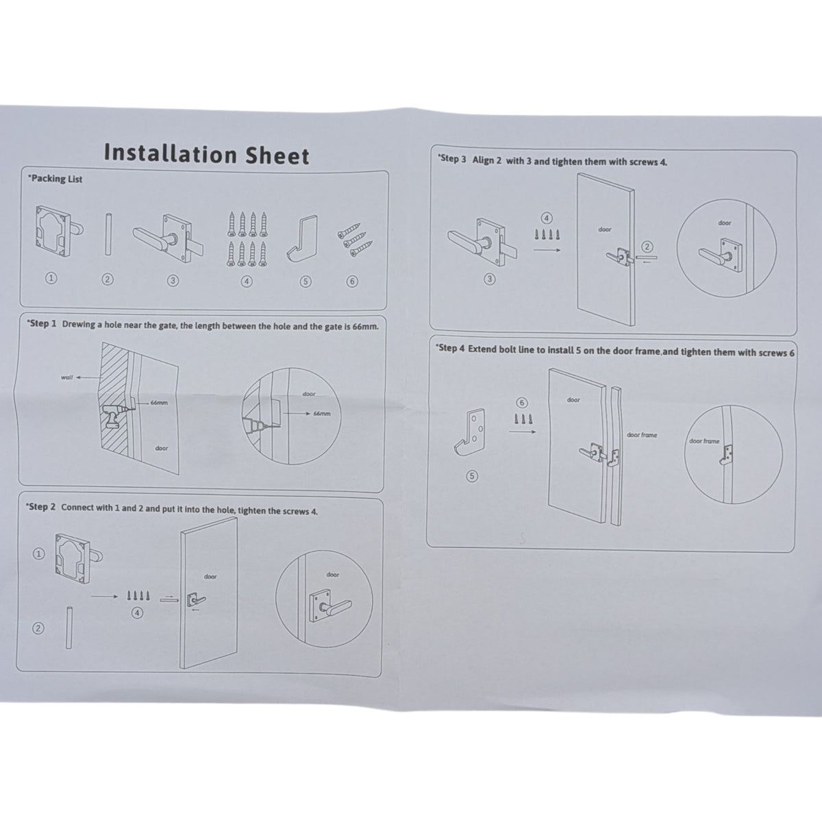 Double Side Auto Gate Latch, Heavy Duty Aluminium Garden Gate Latch for Wooden Gates
