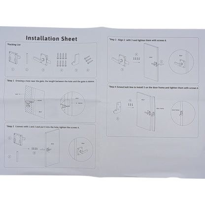 Double Side Auto Gate Latch, Heavy Duty Aluminium Garden Gate Latch for Wooden Gates
