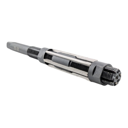 Adjustable HSS H8 hand reamer, 23 to 26mm, 6 straight flutes
