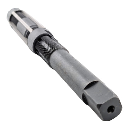 Adjustable HSS H8 hand reamer, 23 to 26mm, 6 straight flutes