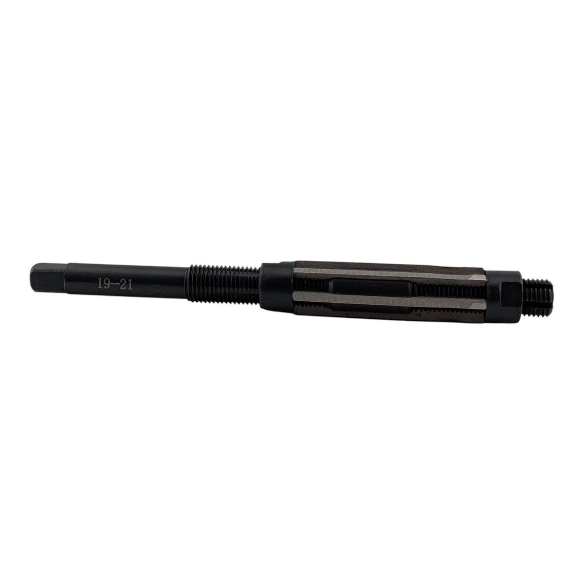 Adjustable HSS H8 hand reamer, 19 to 21mm, 6 straight flutes