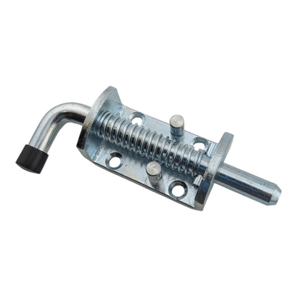 4 silver spring loaded carbon steel barrel bolt latches 12x135mm for doors