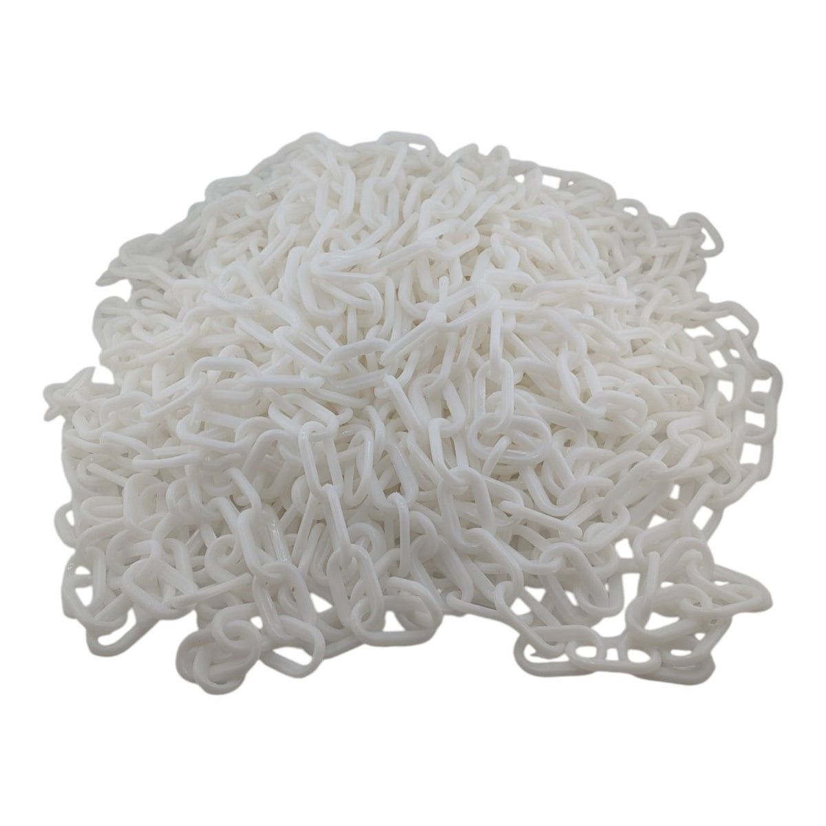White Plastic Barrier Chain 25m x 6mm – Safety & Decorative Garden Fencing