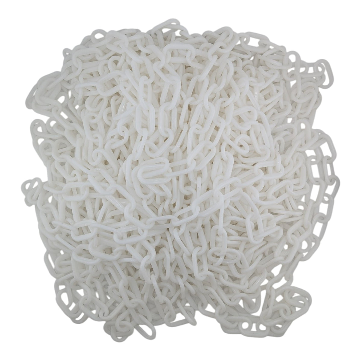 White Plastic Barrier Chain 25m x 6mm – Safety & Decorative Garden Fencing