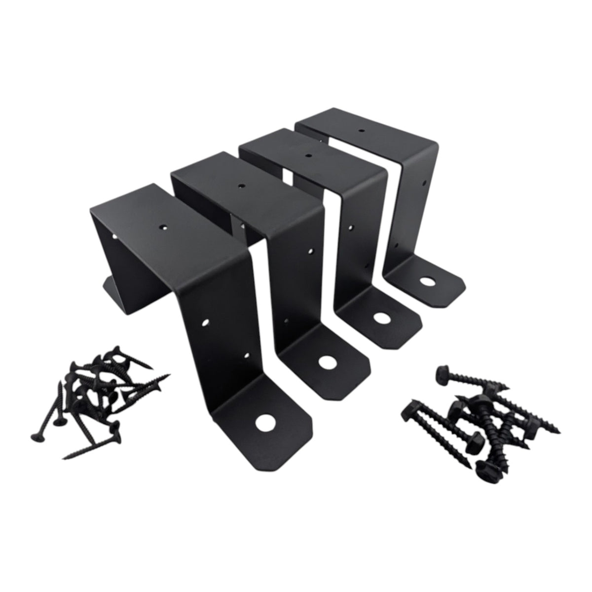 4 pack U shaped fence panel security brackets for concrete posts