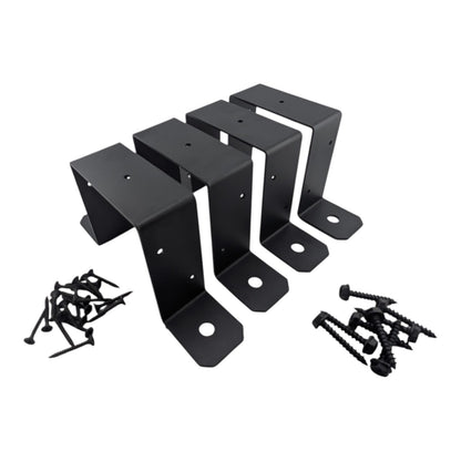 4 pack U shaped fence panel security brackets for concrete posts