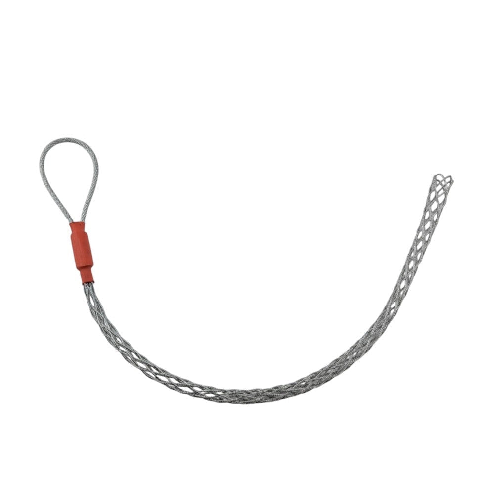 Anti-slip mesh cable pulling grip sock for rope and cable