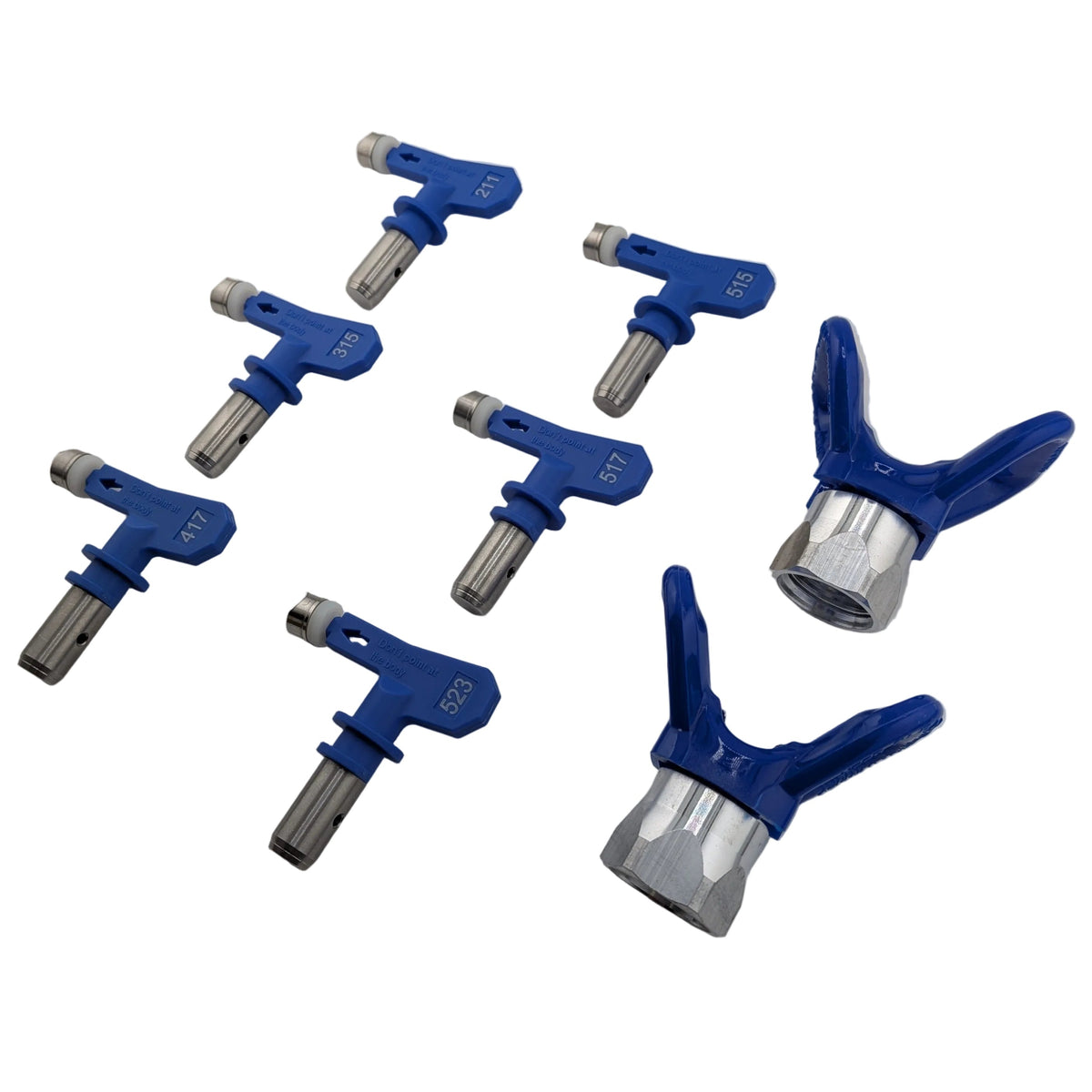 Reversible airless paint sprayer nozzle tips