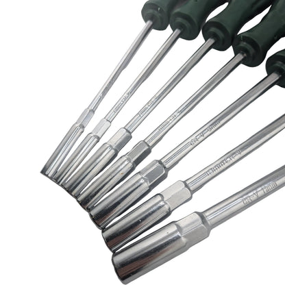 Hex nut driver set 5 to 11mm, non-magnetic, with non-slip handles