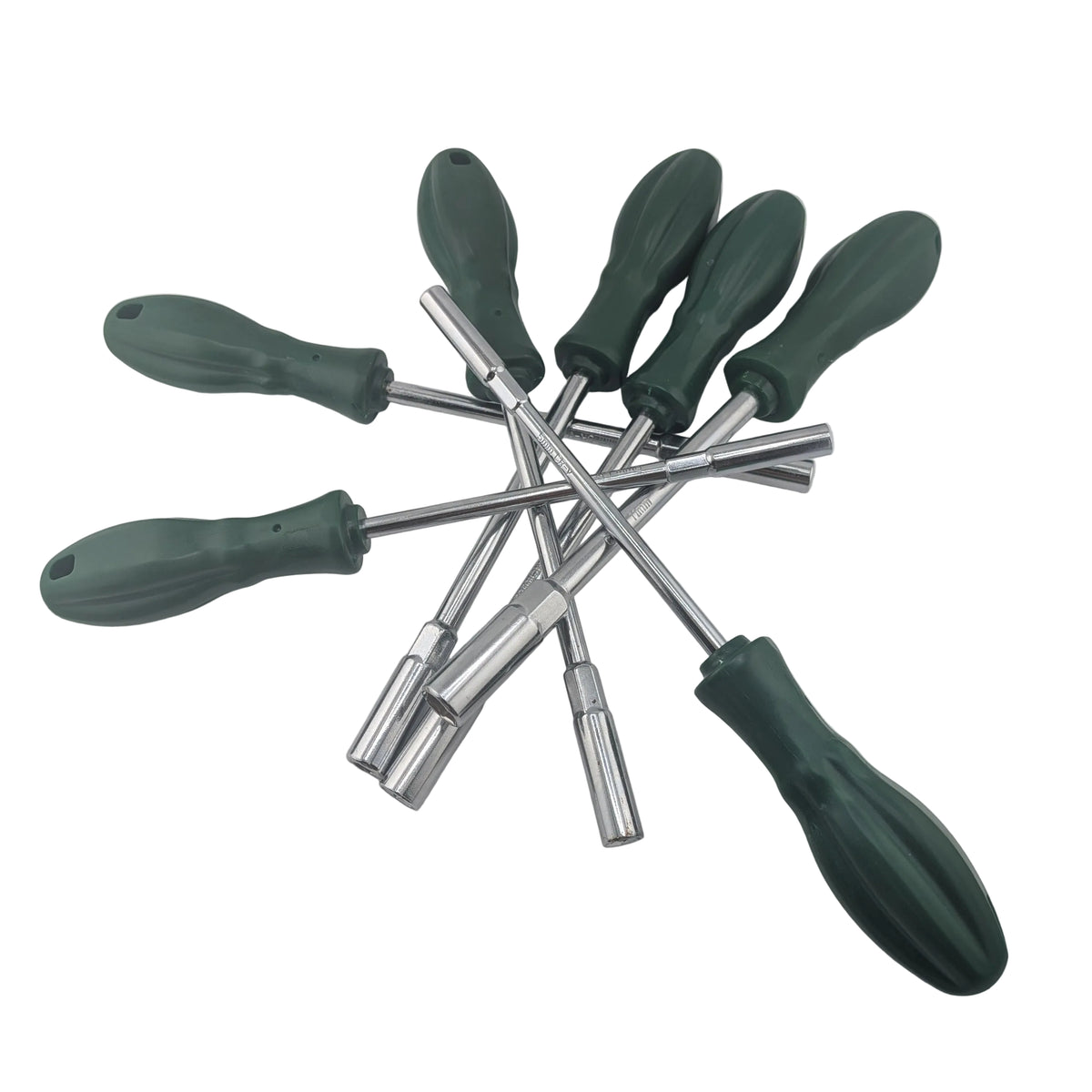 Hex nut driver set 5 to 11mm, non-magnetic, with non-slip handles