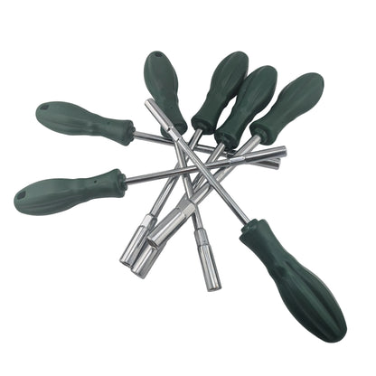 Hex nut driver set 5 to 11mm, non-magnetic, with non-slip handles