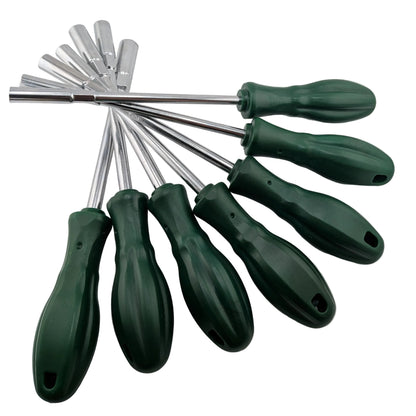 Hex nut driver set 5 to 11mm, non-magnetic, with non-slip handles