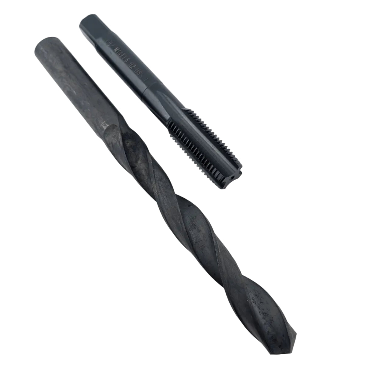 M14 x 1.5 straight flute tap with 12.5mm black oxide drill bit set