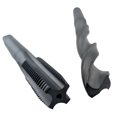 M14 x 1.5 straight flute tap with 12.5mm black oxide drill bit set