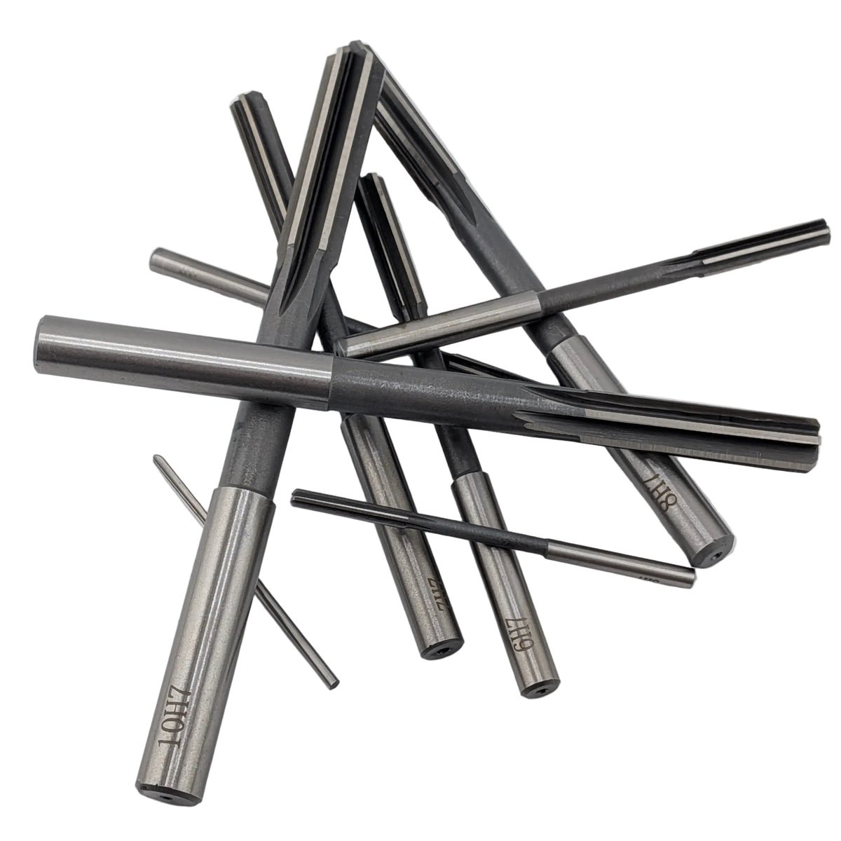 2mm to 10mm H7 straight flute chucking reamer set for lathes