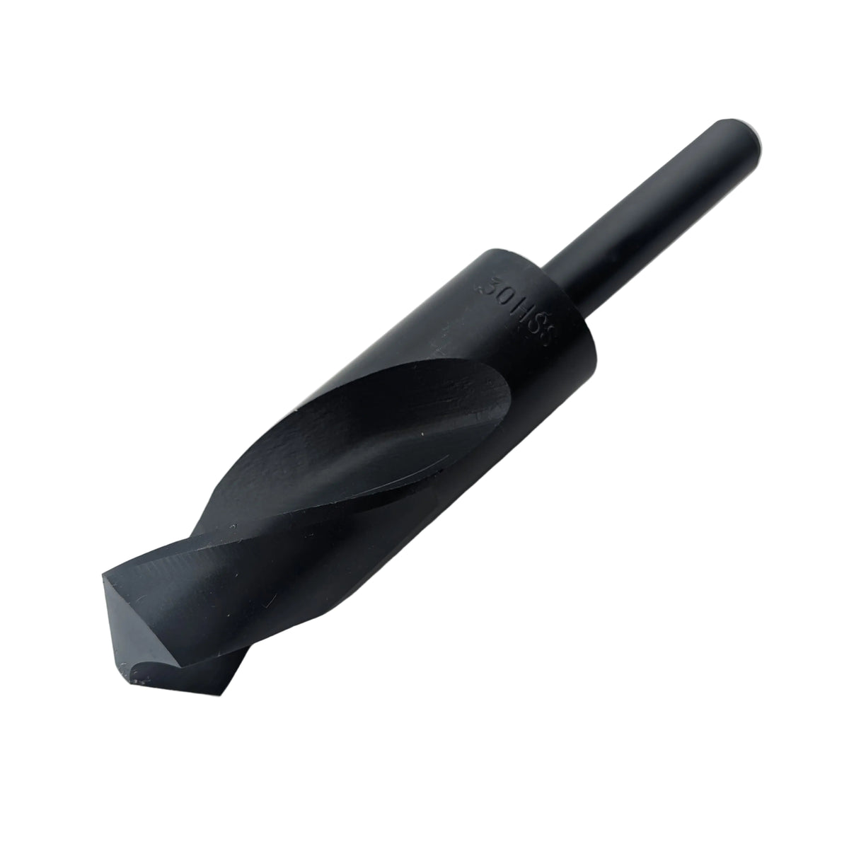 30mm HSS black oxide drill bit with 1/2 inch reduced straight shank