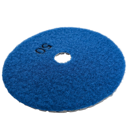 Diamond Polishing Pads Wet Dry 4 Inch Set Kit For Concrete Marble Tile - 9pcs Pads + 1pcs Backing Plate