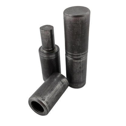 2 pair weld on barrel hinges 73mm x 20mm male to female