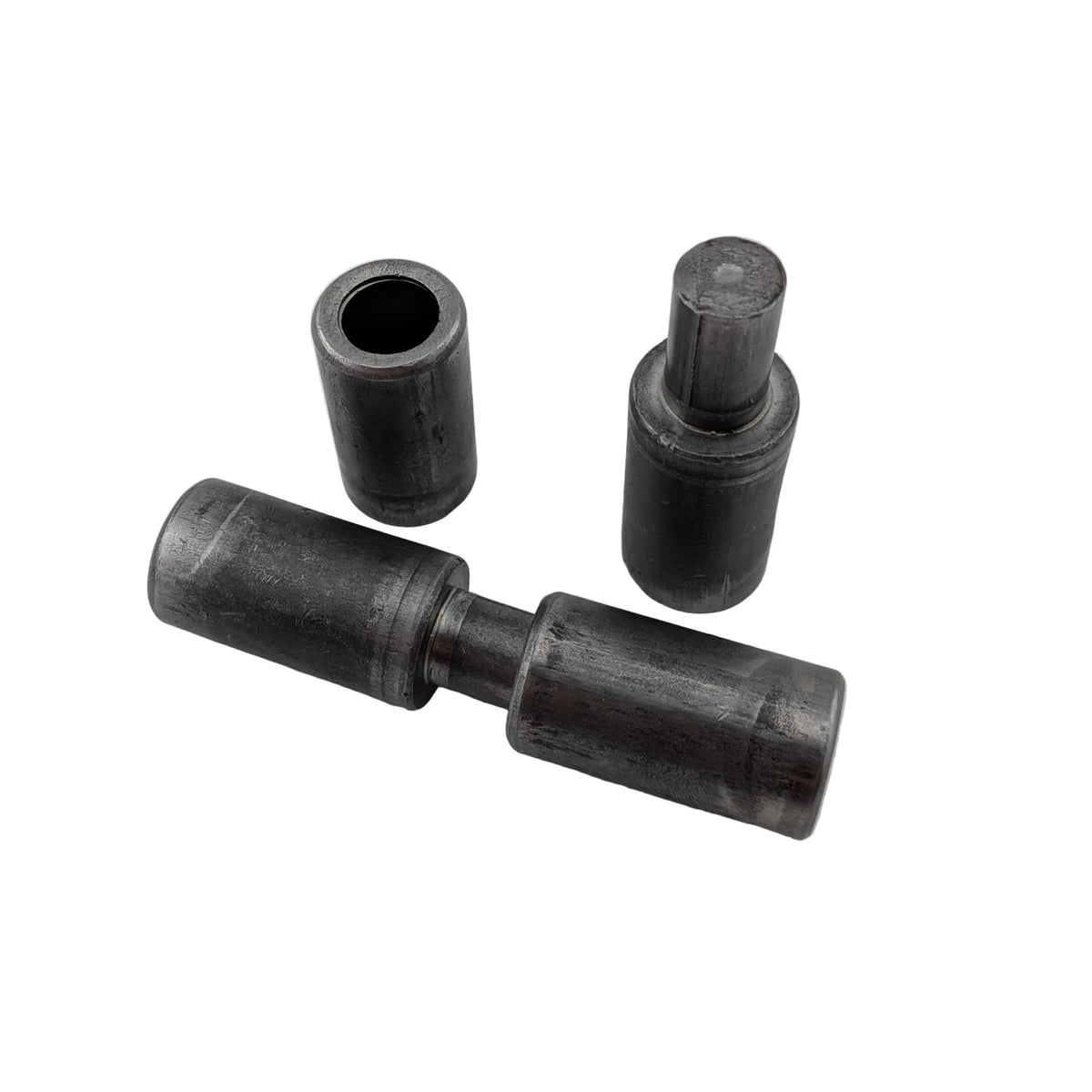2 pair weld on barrel hinges 73mm x 20mm male to female