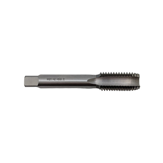 M20 x 2.5 metric left hand HSS machine thread tap, 4 straight flutes