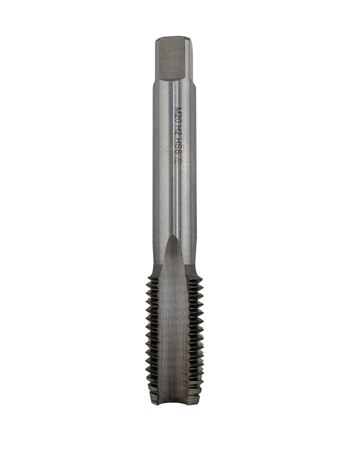 M20 x 2.5 metric left hand HSS machine thread tap, 4 straight flutes