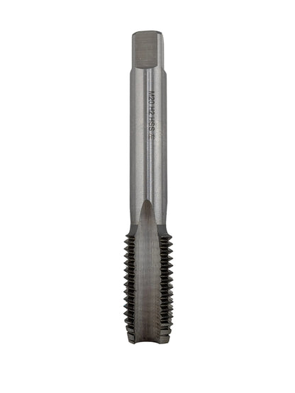 M20 x 2.5 metric left hand HSS machine thread tap, 4 straight flutes