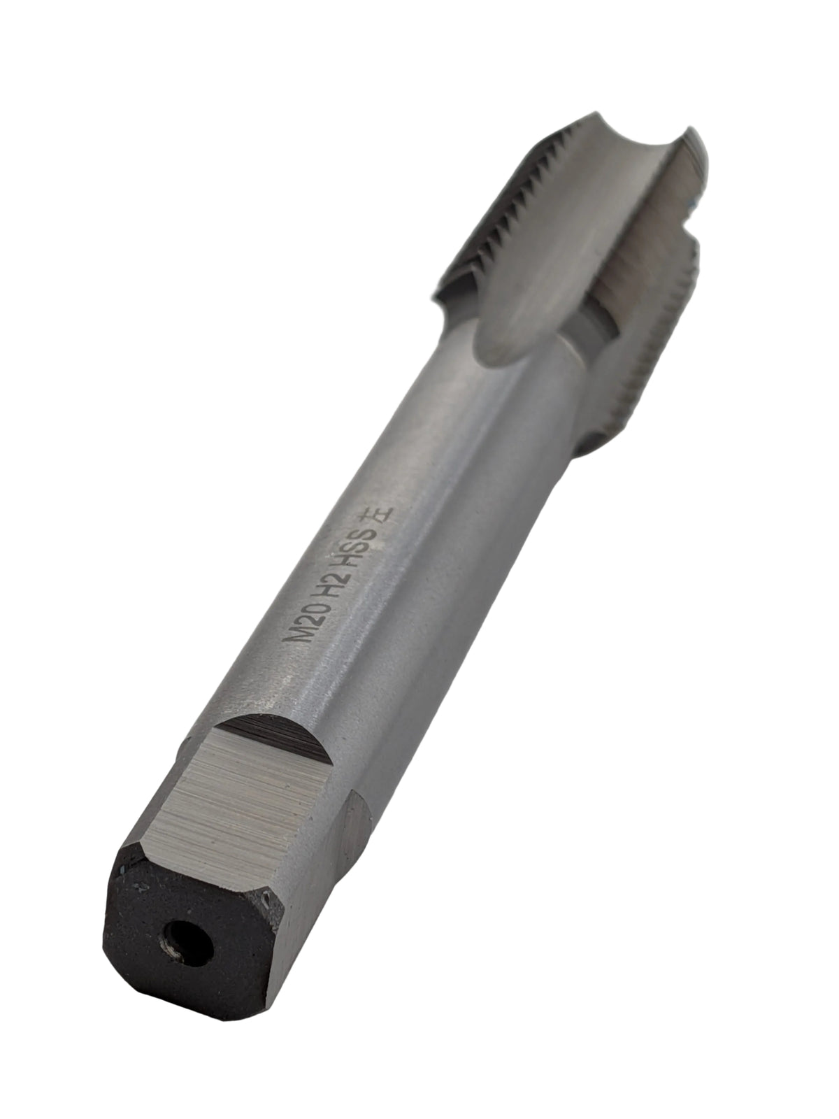 M20 x 2.5 metric left hand HSS machine thread tap, 4 straight flutes