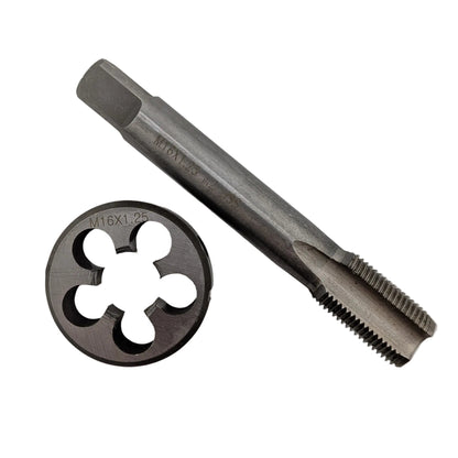 M16 x 1.25mm metric HSS machine thread tap and round die set