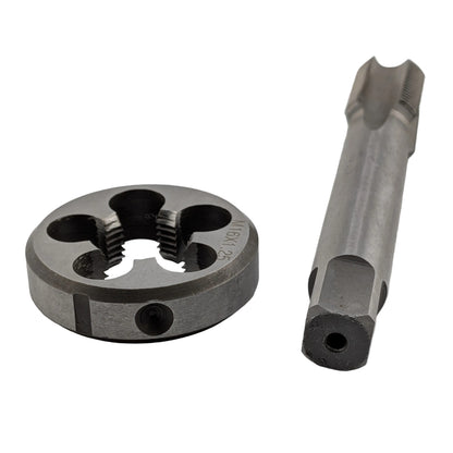 M16 x 1.25mm metric HSS machine thread tap and round die set