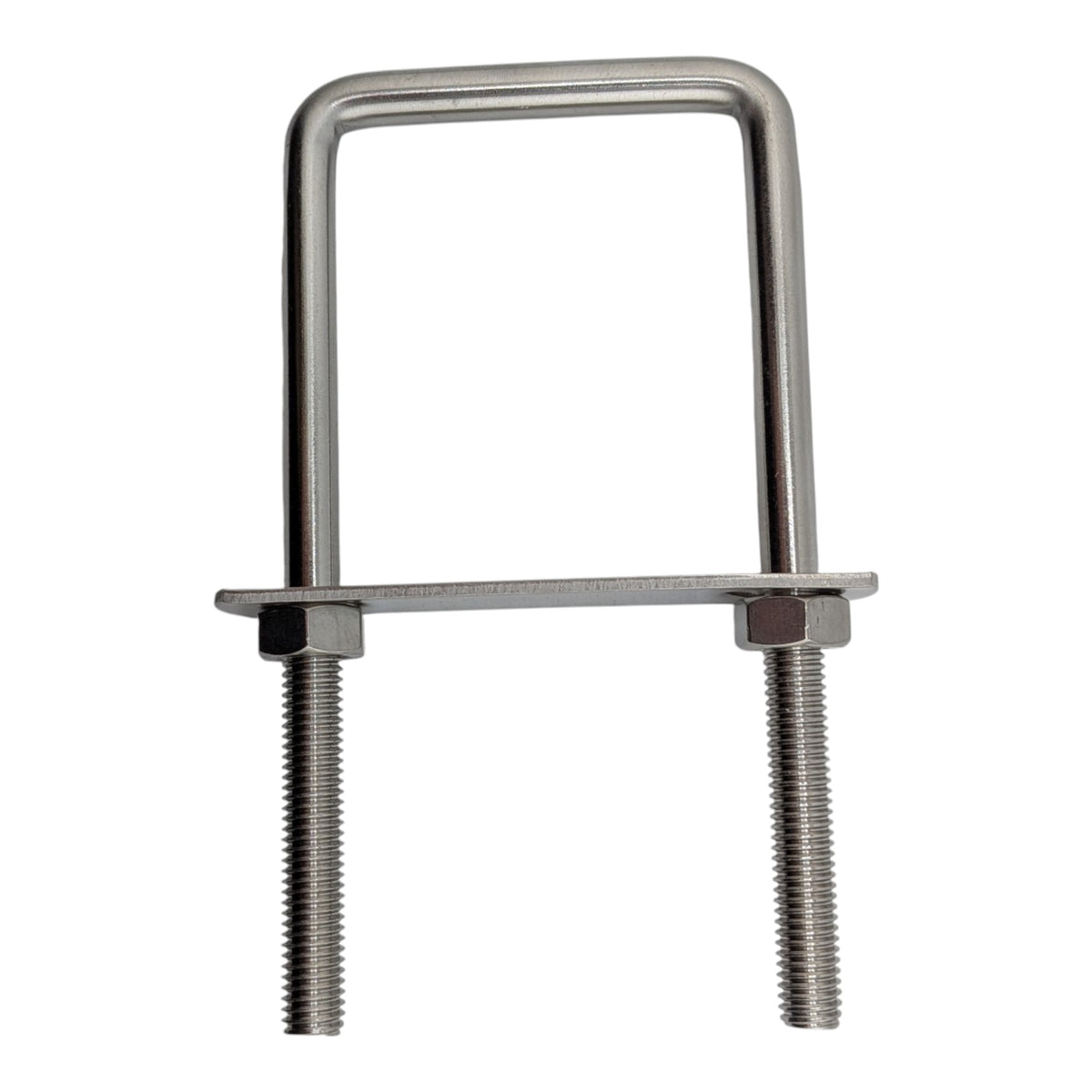 5 pack M8 square U-bolts with nuts and plates, 52mm inner width, 120mm length