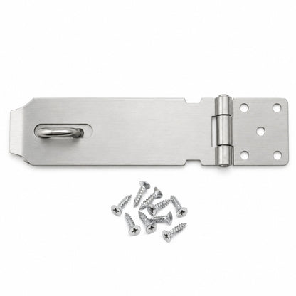 Stainless steel hasp and staple shed door lock, 159mm