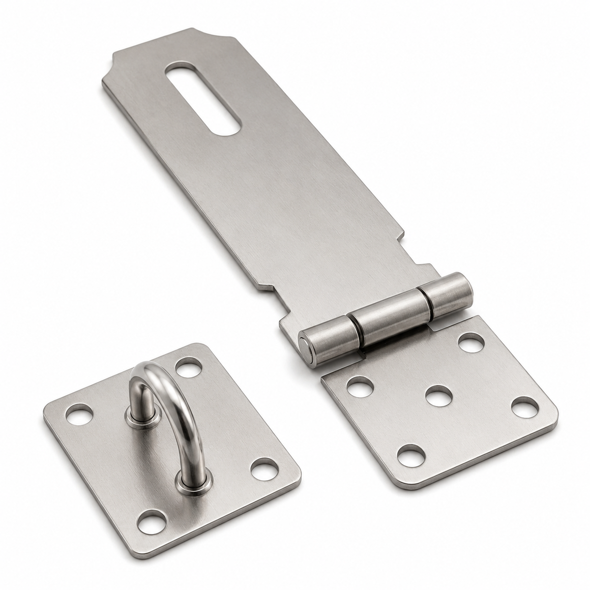 Stainless steel hasp and staple shed door lock, 159mm