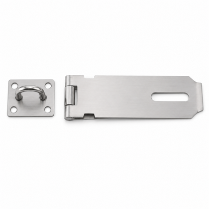 Stainless steel hasp and staple shed door lock, 159mm