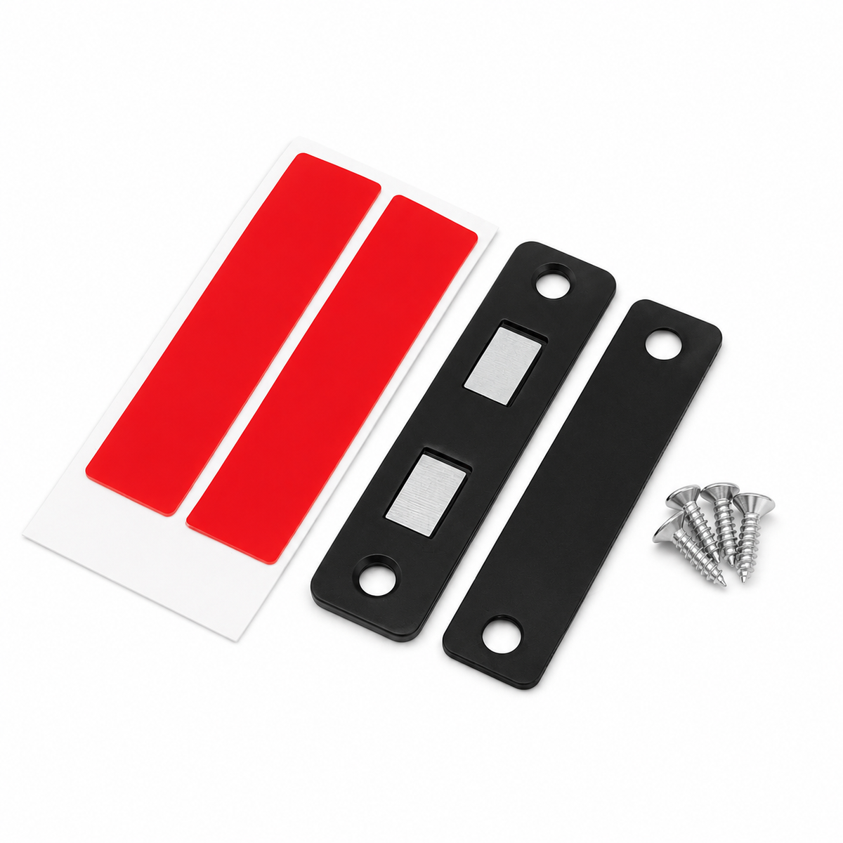 4 pack black ultra thin magnetic cabinet door catches