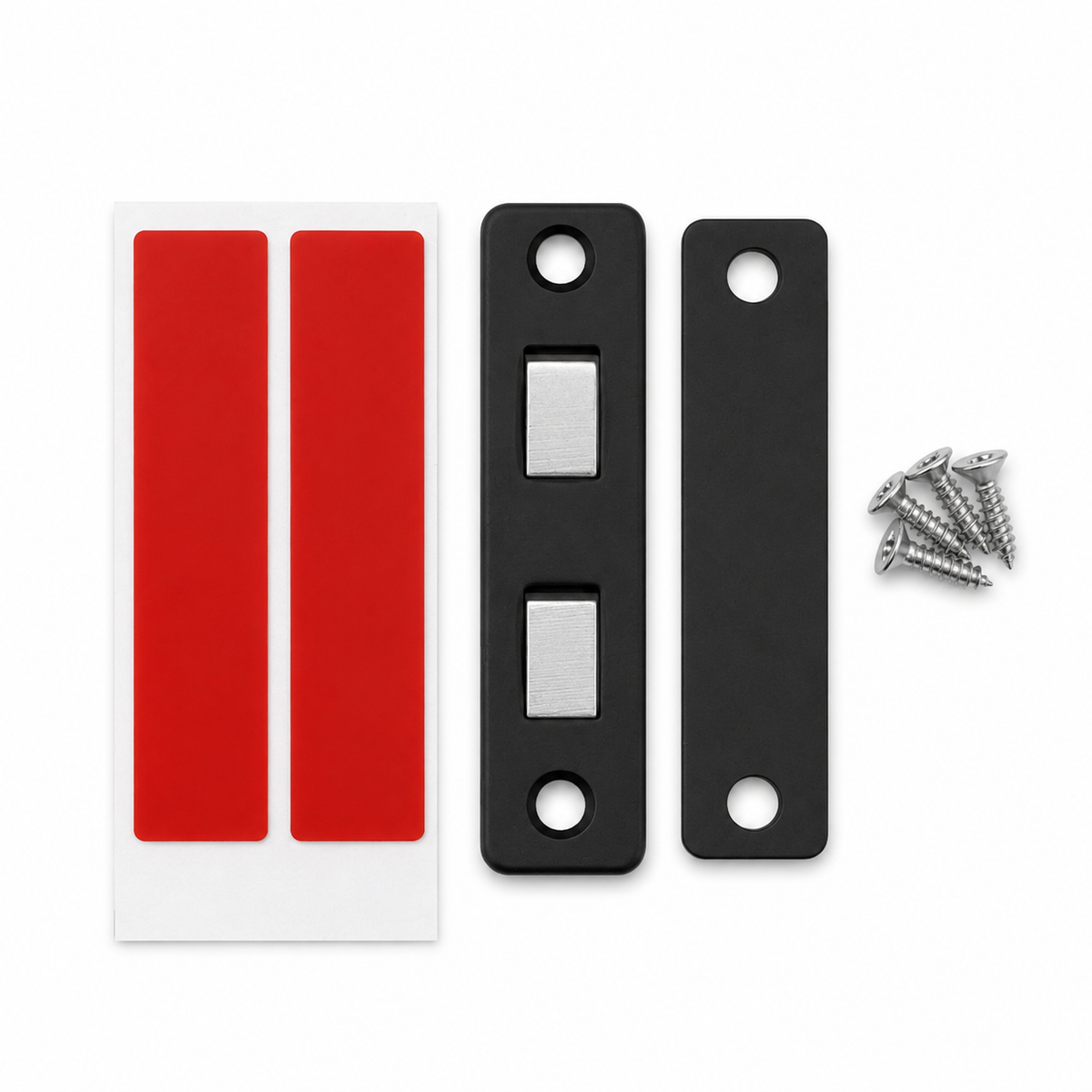 4 pack black ultra thin magnetic cabinet door catches