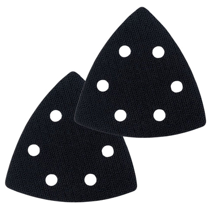 2 pack 93mm triangle sander velour interface backing pads