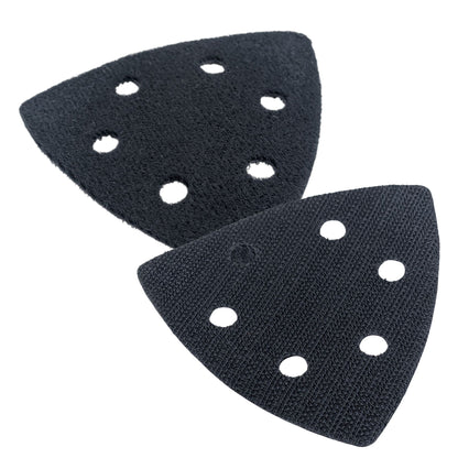 2 pack 93mm triangle sander velour interface backing pads