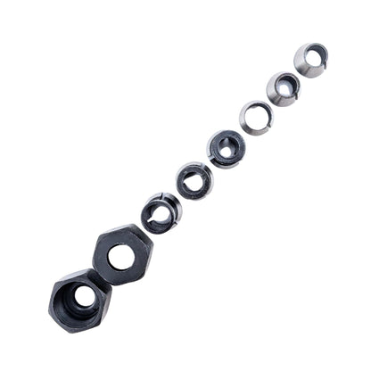 8 pack router collet chuck nuts for 6mm, 6.35mm and 8mm bits