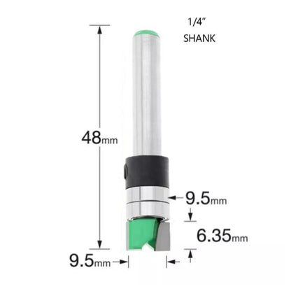 Tungsten Steel Router Cutter Bit 1/4 Inch Shank 9.5mm Cut Diameter for Cutting