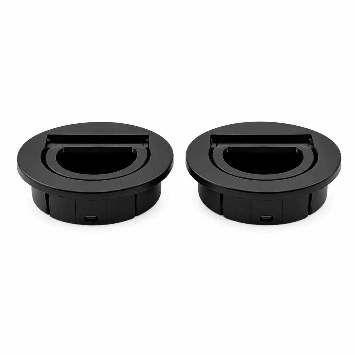 2 pack zinc alloy recessed flush ring pull door handles with screws